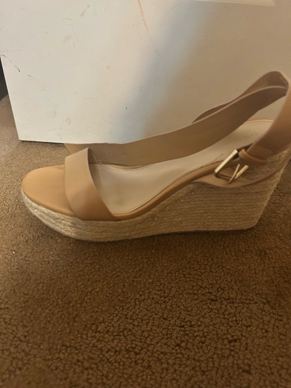 Forever 21 Tan Espadrille Wedge Sandals